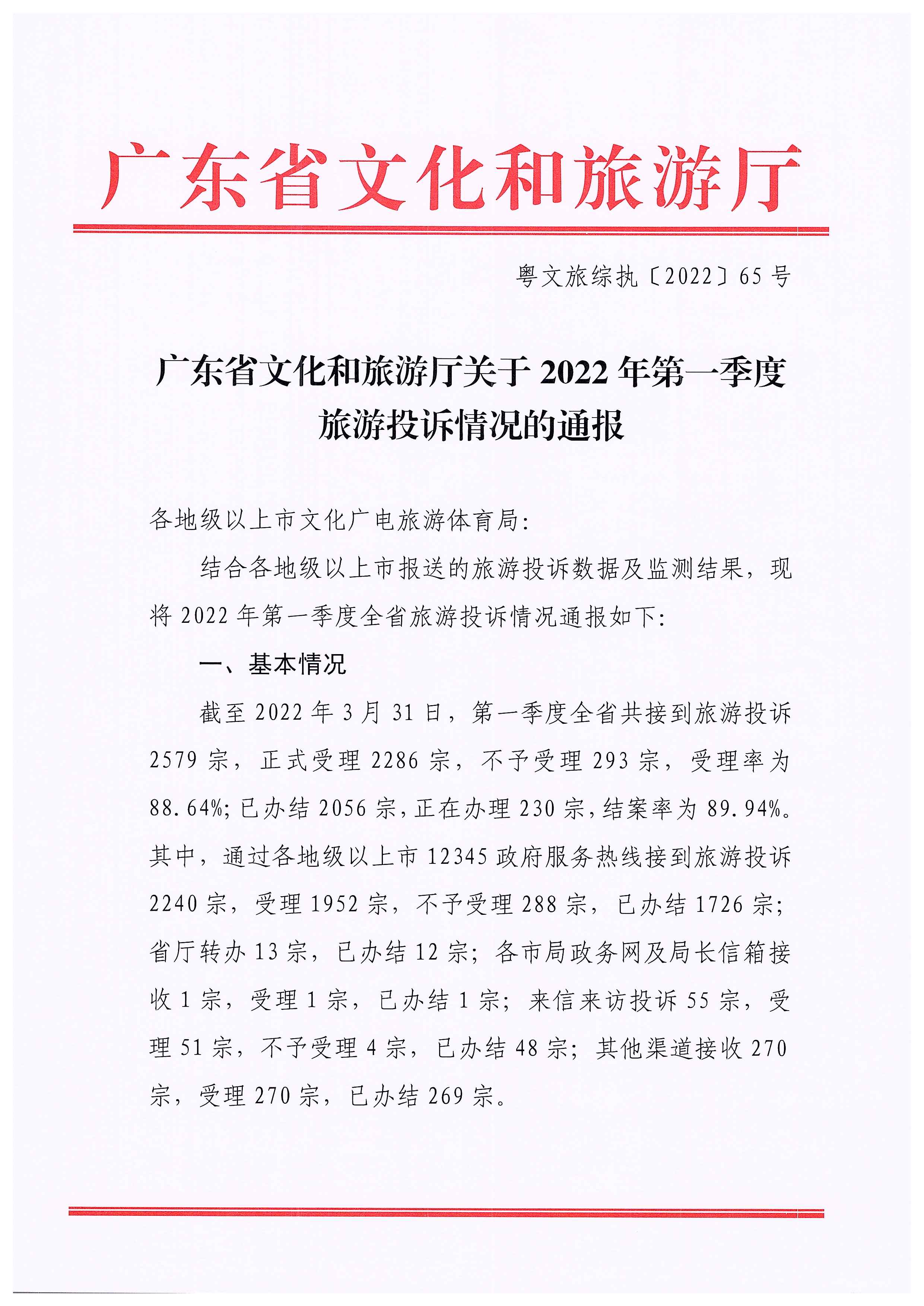 污污漫画关于2022年第一季度旅游投诉情况的通报_页面_1.jpg