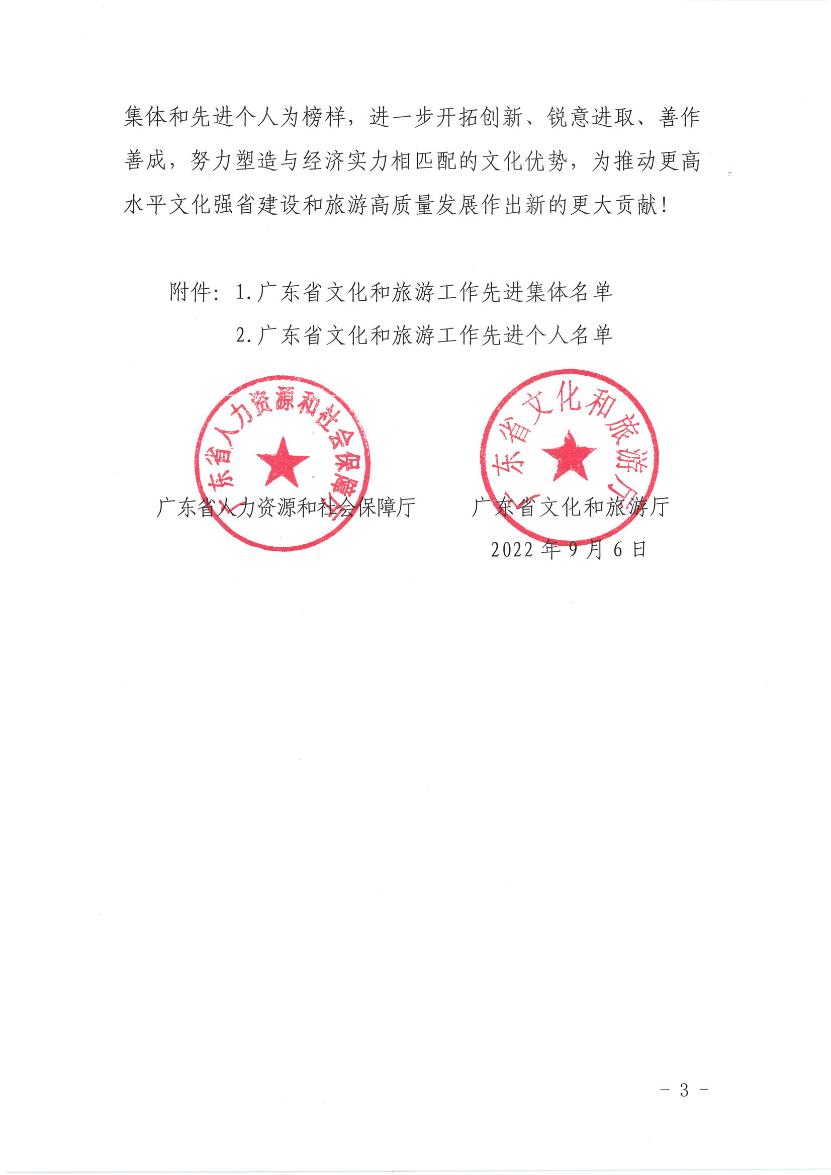 广东省人力资源和社会保障厅 污污漫画关于表彰广东省文化和旅游工作先进集体和先进个人的决定_页面_03.jpg